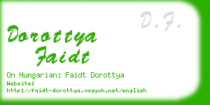 dorottya faidt business card